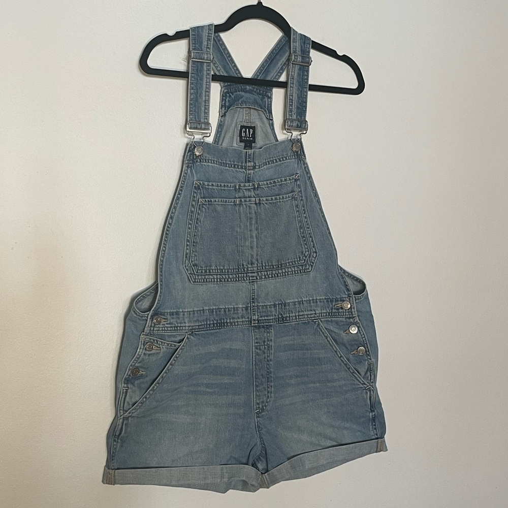 Gap denim overall shorts